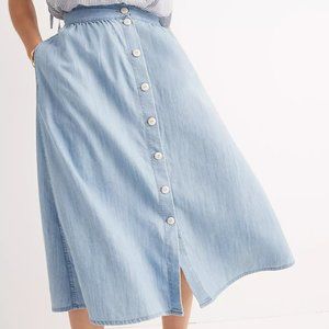 Chambray Midi Skirt